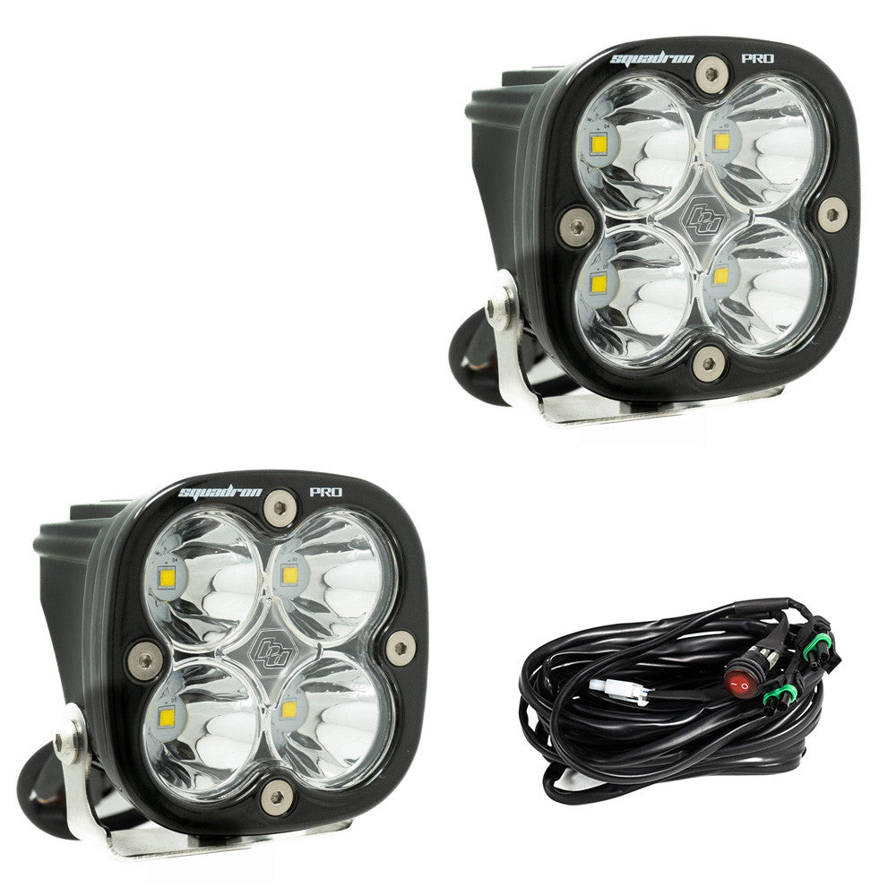 Baja Designs Squadron PRO Sport Black LED Auxiliary Light Pod PAIR- Universal