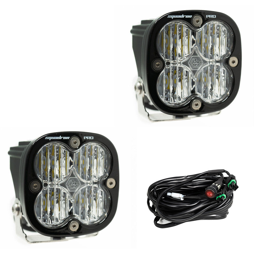 Baja Designs Squadron PRO Sport Black LED Auxiliary Light Pod PAIR- Universal