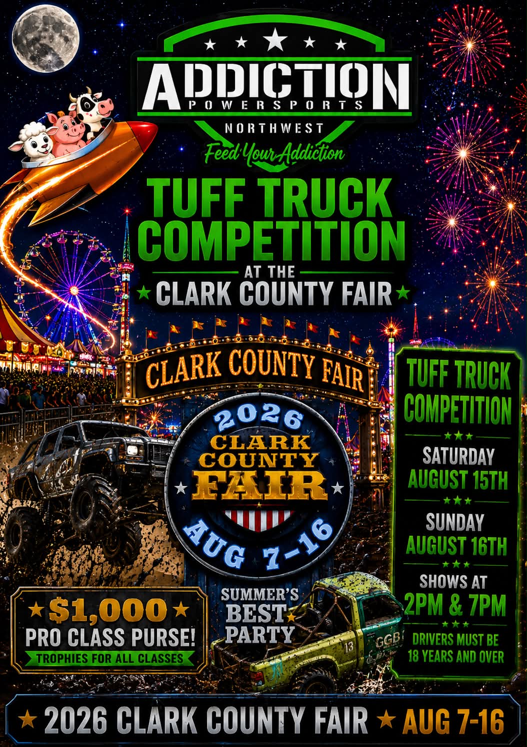 2026 Clark County Fair Tuff Truck Competition Advance Entry Fee