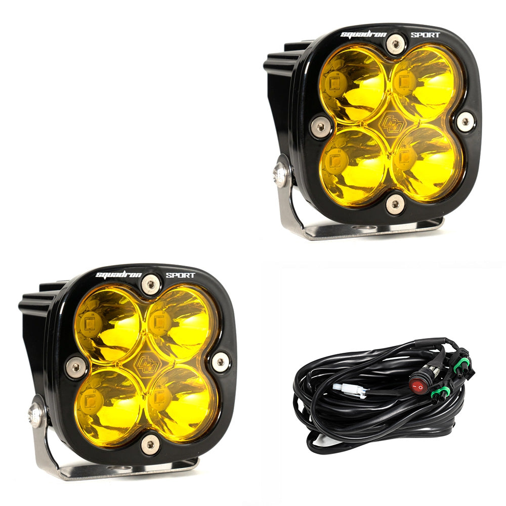 Baja Designs Squadron Sport Black LED Auxiliary Light Pod PAIR- Universal