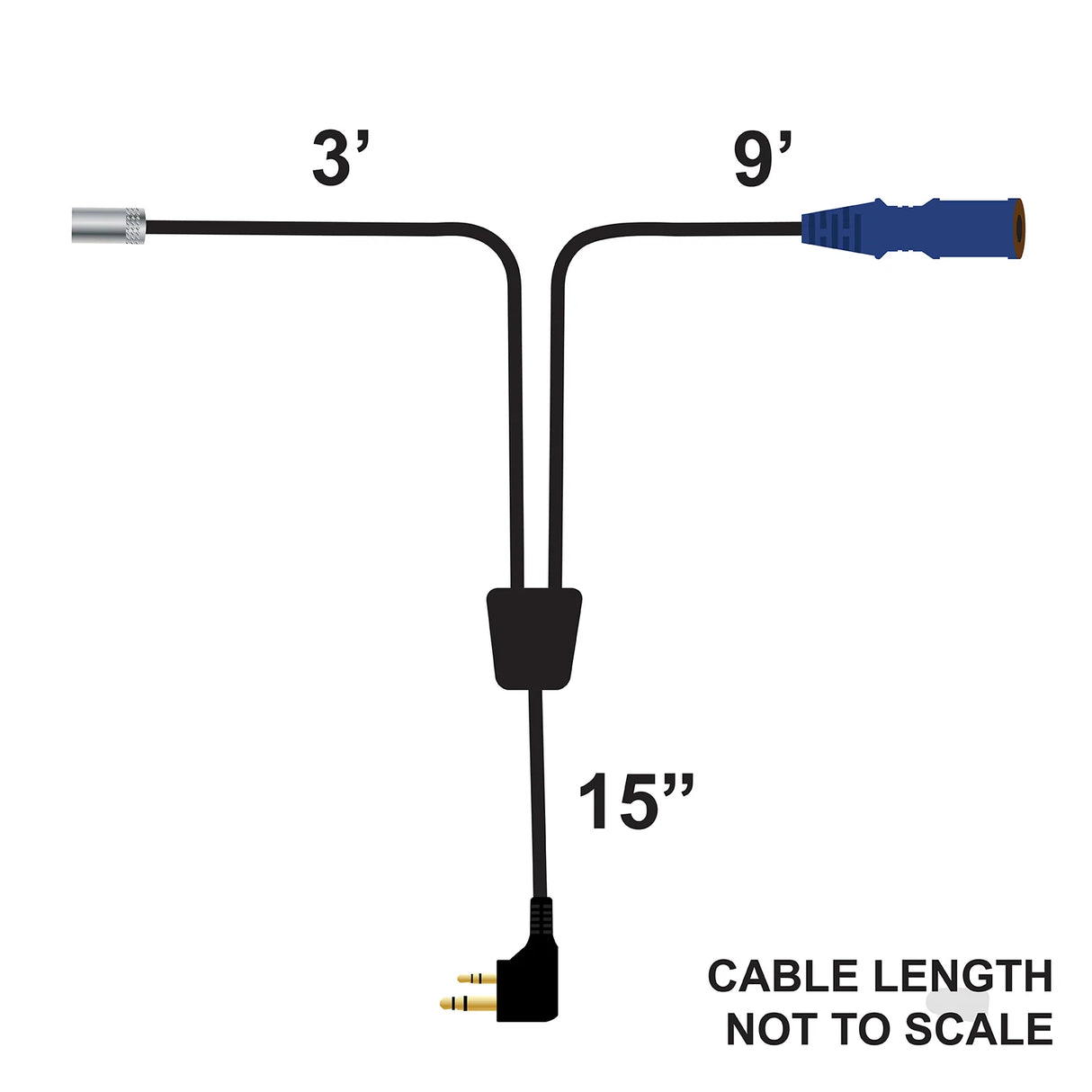 Rugged Radios RUGGED Wired XL Single Seat Car Harness with Pre-Wired 2-Pin Rugged Handheld Radio Connector