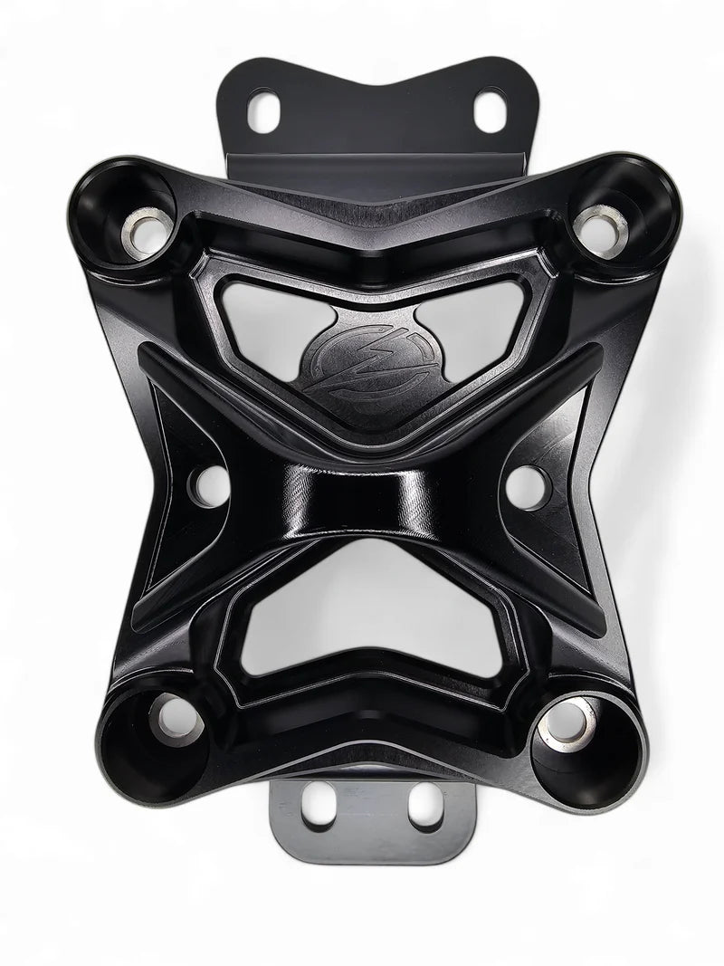 Elektric Offroad 2022+ Can Am X3 Maverick 10 Bolt Radius Rod Plate with Pull Hook (Black)