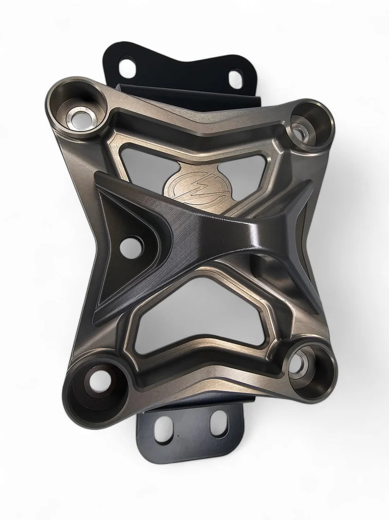 Elektric Offroad 2022+ Can Am X3 Maverick 10 Bolt Radius Rod Plate with Pull Hook (Gun Metal)
