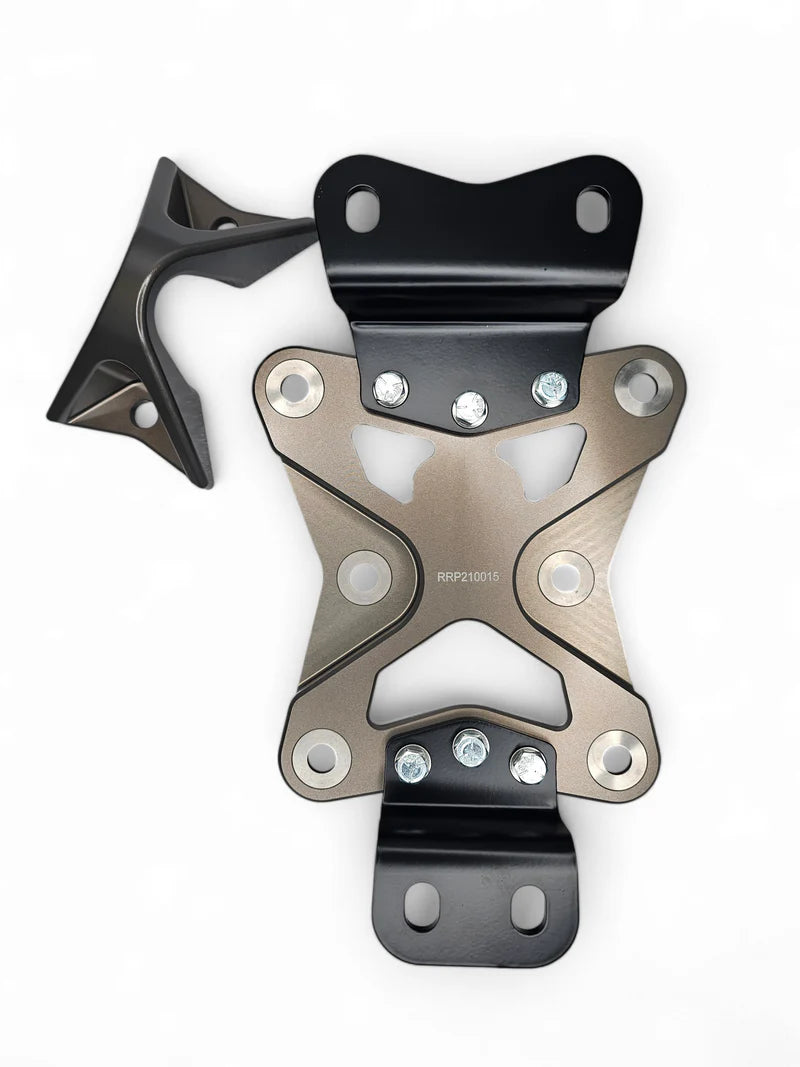 Elektric Offroad 2022+ Can Am X3 Maverick 10 Bolt Radius Rod Plate with Pull Hook (Gun Metal)