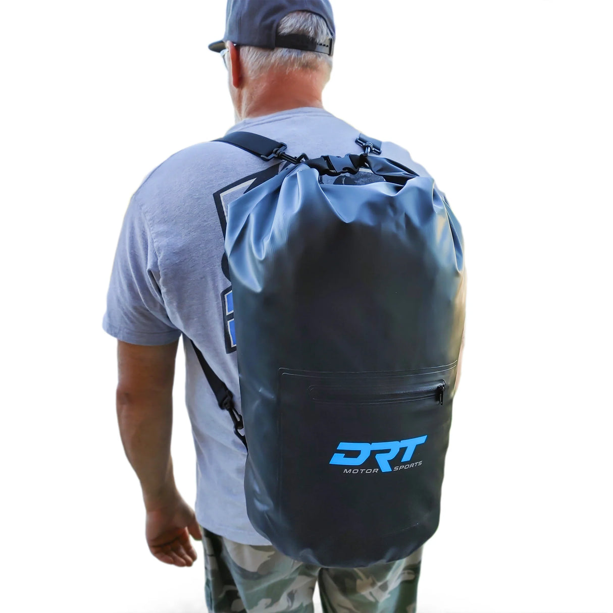 DRT Motorsports 30 Liter Waterproof Dry Bag with Dual Strap and Zipper Pouch