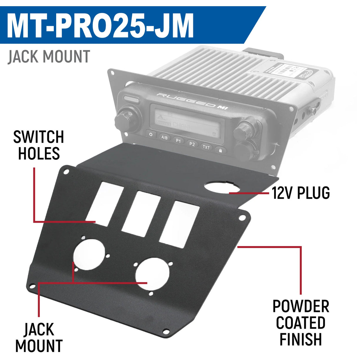 Rugged Radios Lower Accessory Panel for 2025 Polaris RZR Pro XP, Pro R, and Pro S Radio Mount