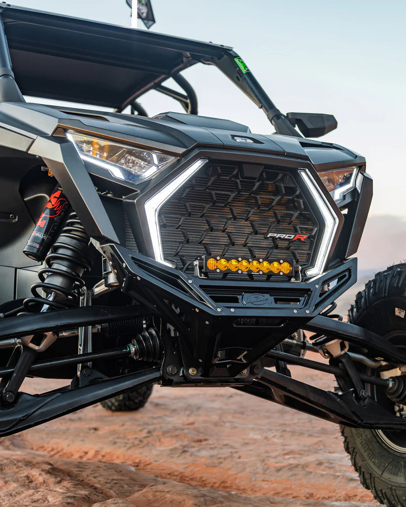 Elektric Offroad 2022-2025 Polaris Rzr Pro R/ Turbo R Billet Front Winch Bumper Anodized Black