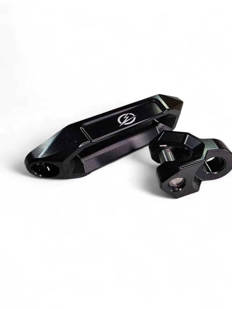 Elektric Offroad Winch Hawse Fairlead and Hook Combo Anodized Black