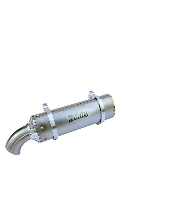 Trinity Racing KRX1000 SLIP ON Exhaust Brushed