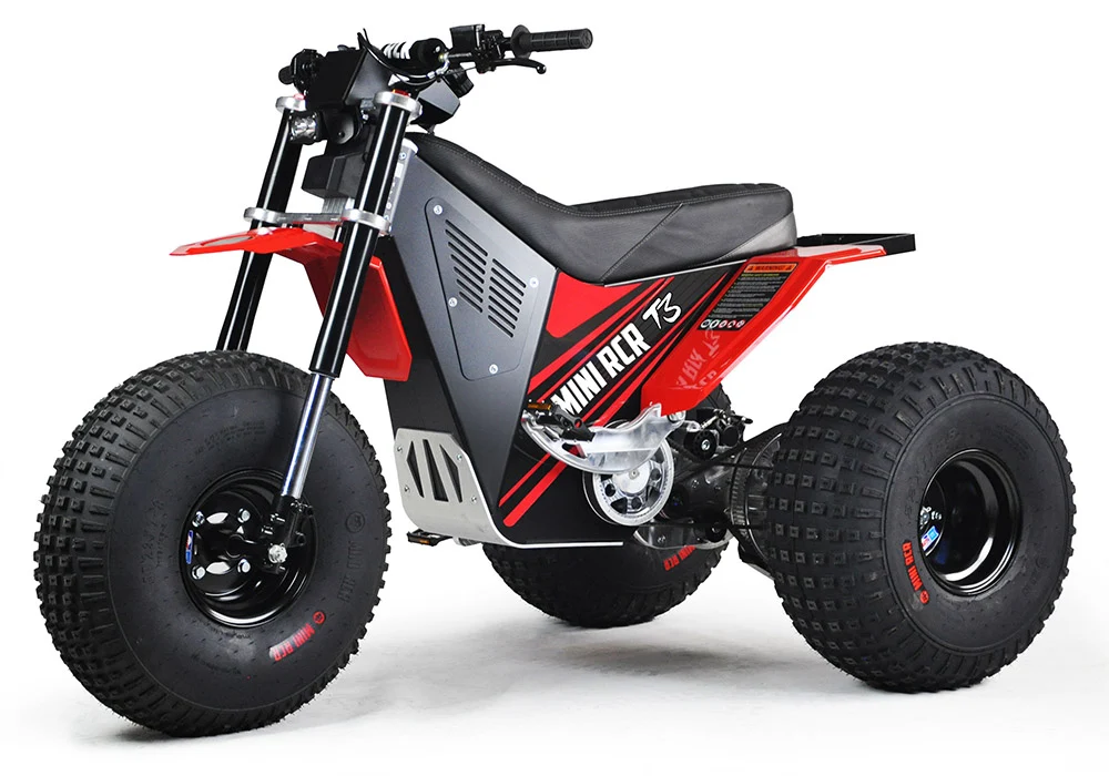 Mini RCR T3 Electric 3 Wheeler Bike Red with Red Fenders