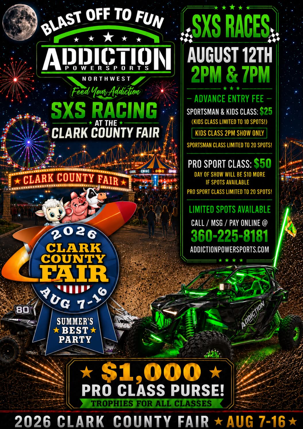 2026 Clark County Fair SxS Racing Advance Entry Fee