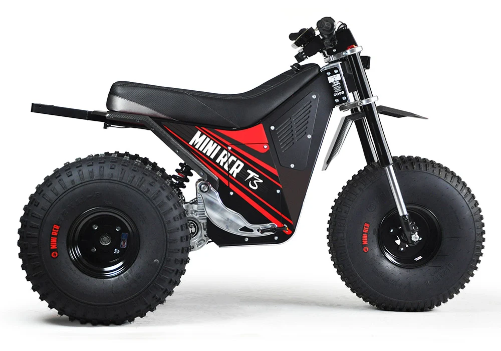 Mini RCR T3 Electric 3 Wheeler Bike Red with Black Fenders