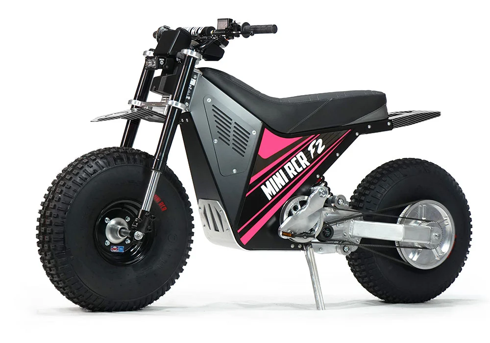 Mini RCR RCR F2 Electric Bike Pink with Black Carbon Fenders