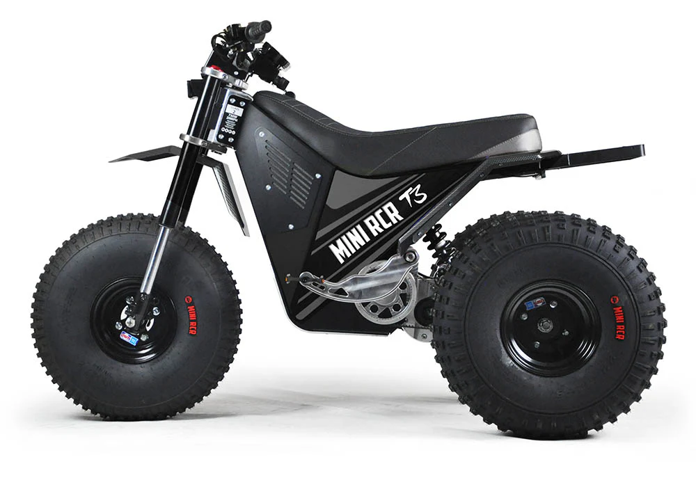 Mini RCR T3 Electric 3 Wheeler Bike Black with Black Carbon Fenders