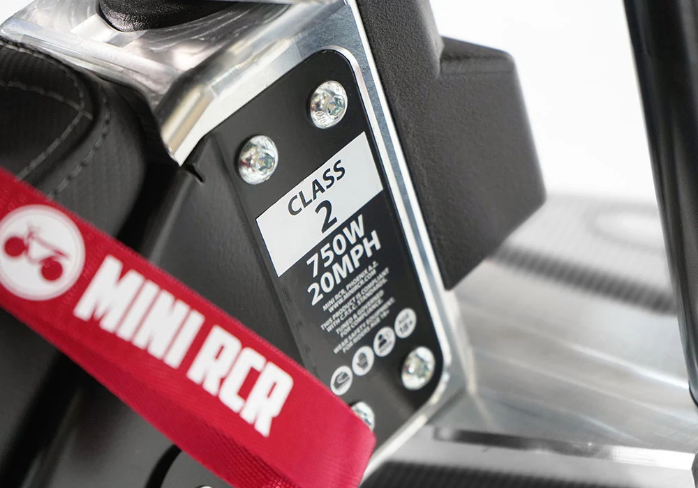 Mini RCR RCR F2 Electric Bike Red with Black Carbon Fenders