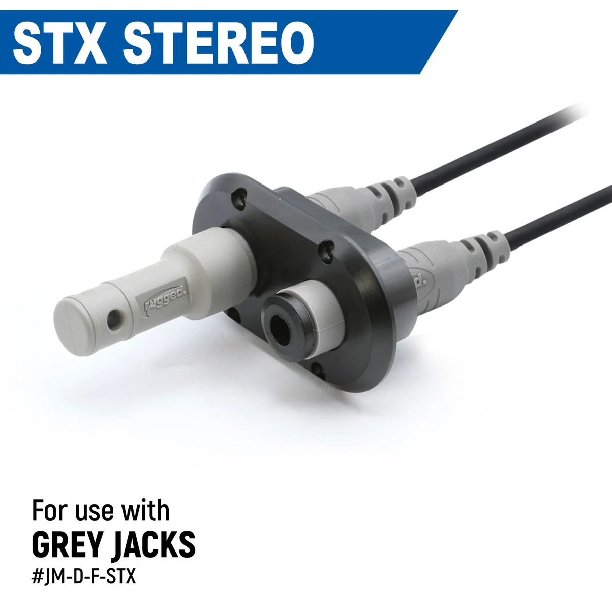 Rugged Radios Dual Headset / Helmet Jack Flush Mount
