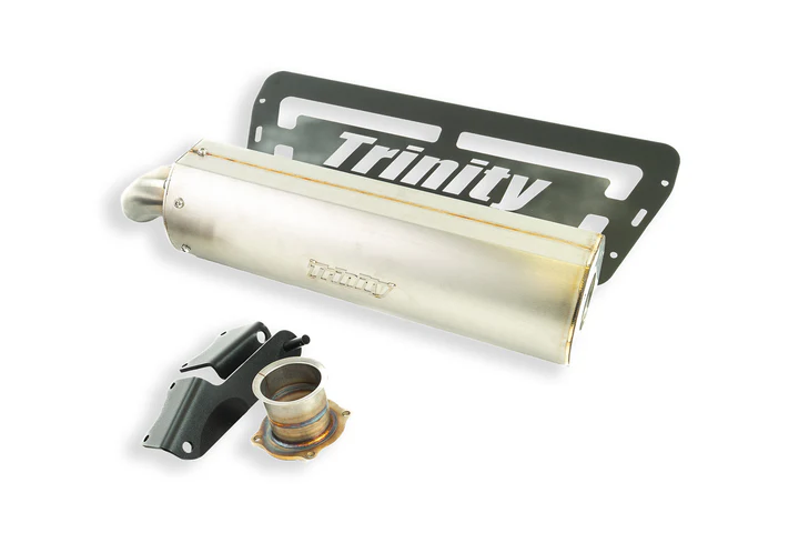 Trinity Racing Polaris RZR XP 1000 2024+ Slip on Stainless Muffler with CAT-Slip On