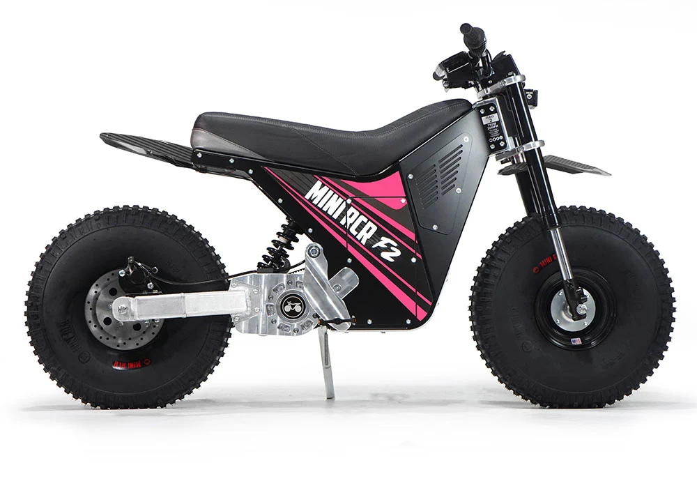 Mini RCR RCR F2 Electric Bike Pink with Black Carbon Fenders