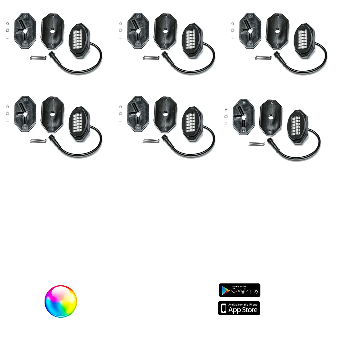 5150 Whips 187 Style Rock Lights W/ Control Harness