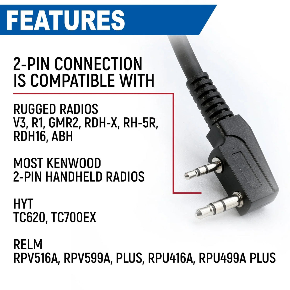 Rugged Radios Rugged GMR2 PLUS - GMRS and FRS Two Way Handheld Radio with Hand Mic