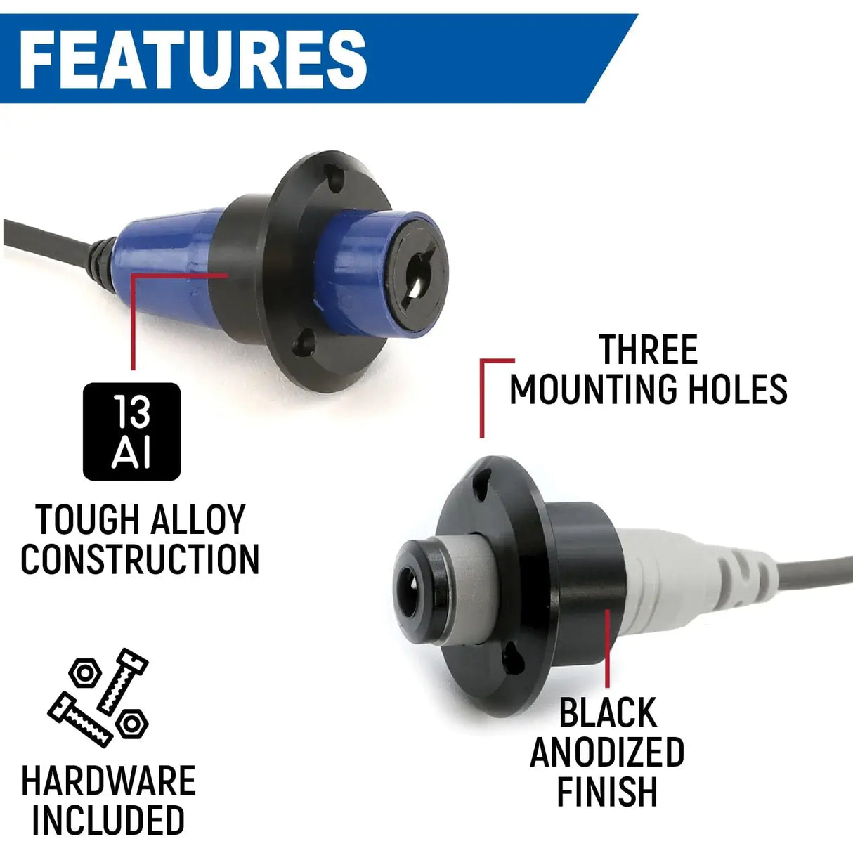 Rugged Radios Single Headset / Helmet Jack Flush Mount-OFFROAD /STX