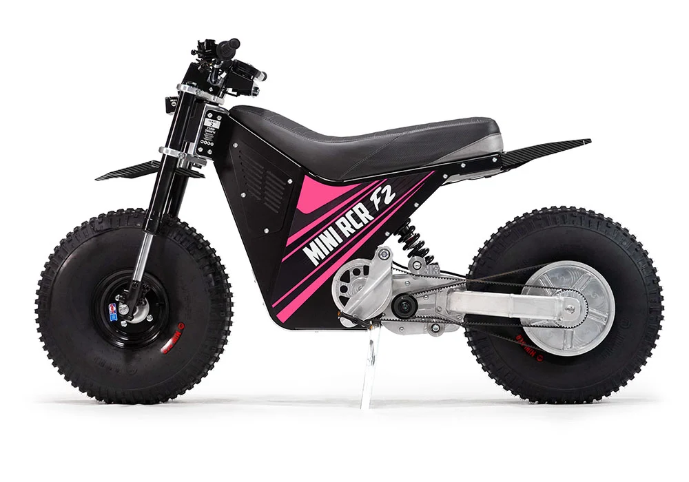 Mini RCR RCR F2 Electric Bike Pink with Black Carbon Fenders