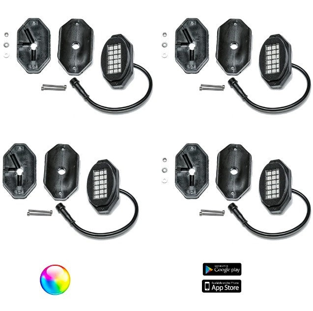 5150 Whips 187 Style Rock Lights W/ Control Harness