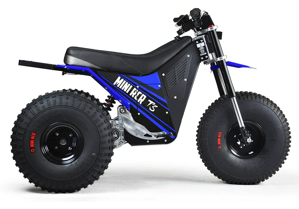Mini RCR T3 Electric 3 Wheeler Bike Blue with Blue Fenders