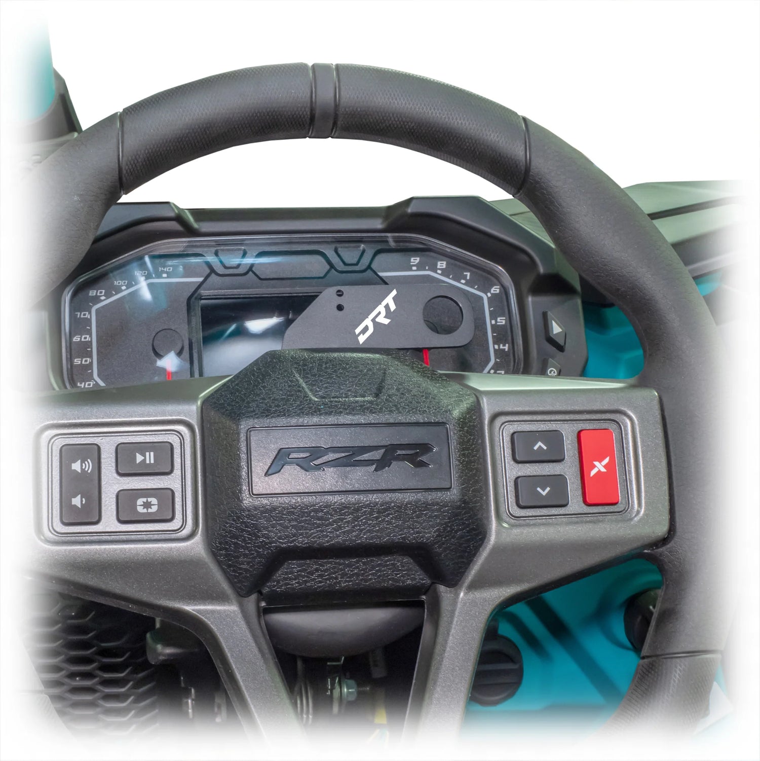 DRT Motorsports T Polaris RZR 2020+ Steering Wheel Single Push-To-Talk Plate