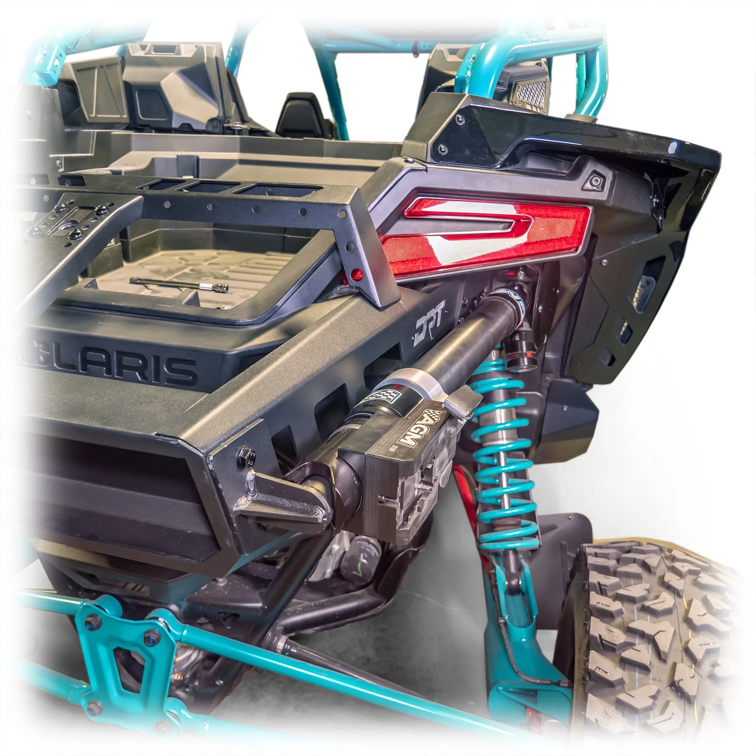 DRT Motorsports  Polaris Pro R Desert Runner Fixed Tire Carrier AGM Electric Jack Holder Kit
