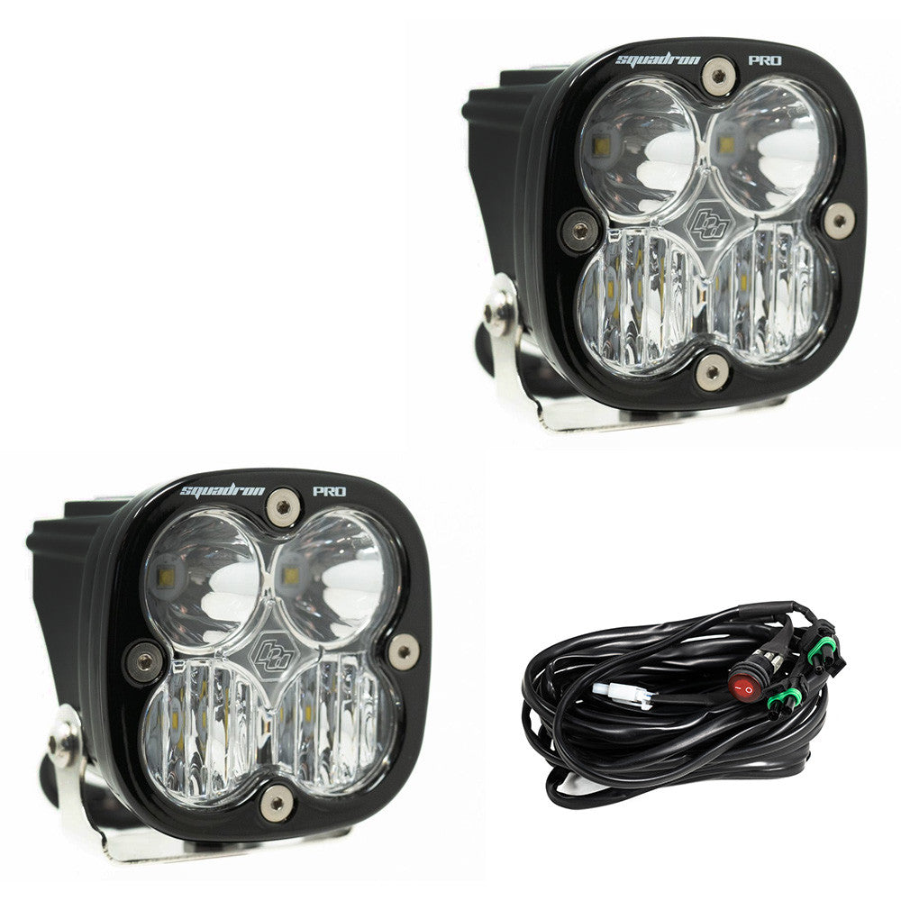 Baja Designs Squadron PRO Sport Black LED Auxiliary Light Pod PAIR- Universal