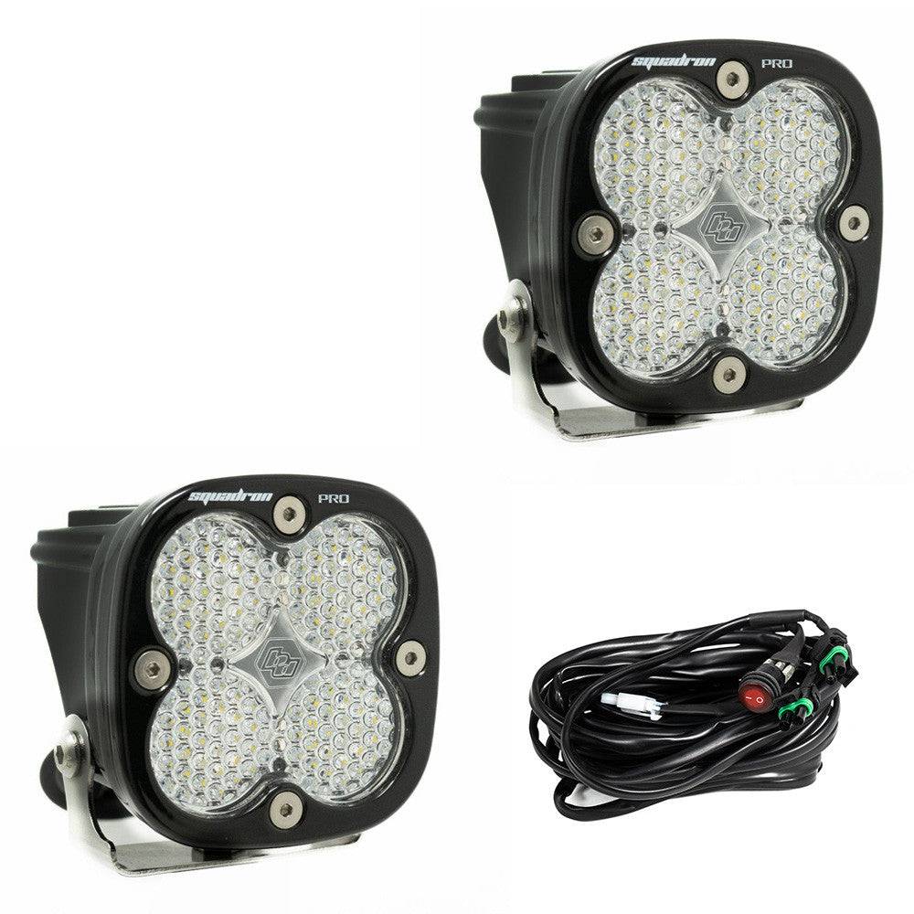 Baja Designs Squadron PRO Sport Black LED Auxiliary Light Pod PAIR- Universal