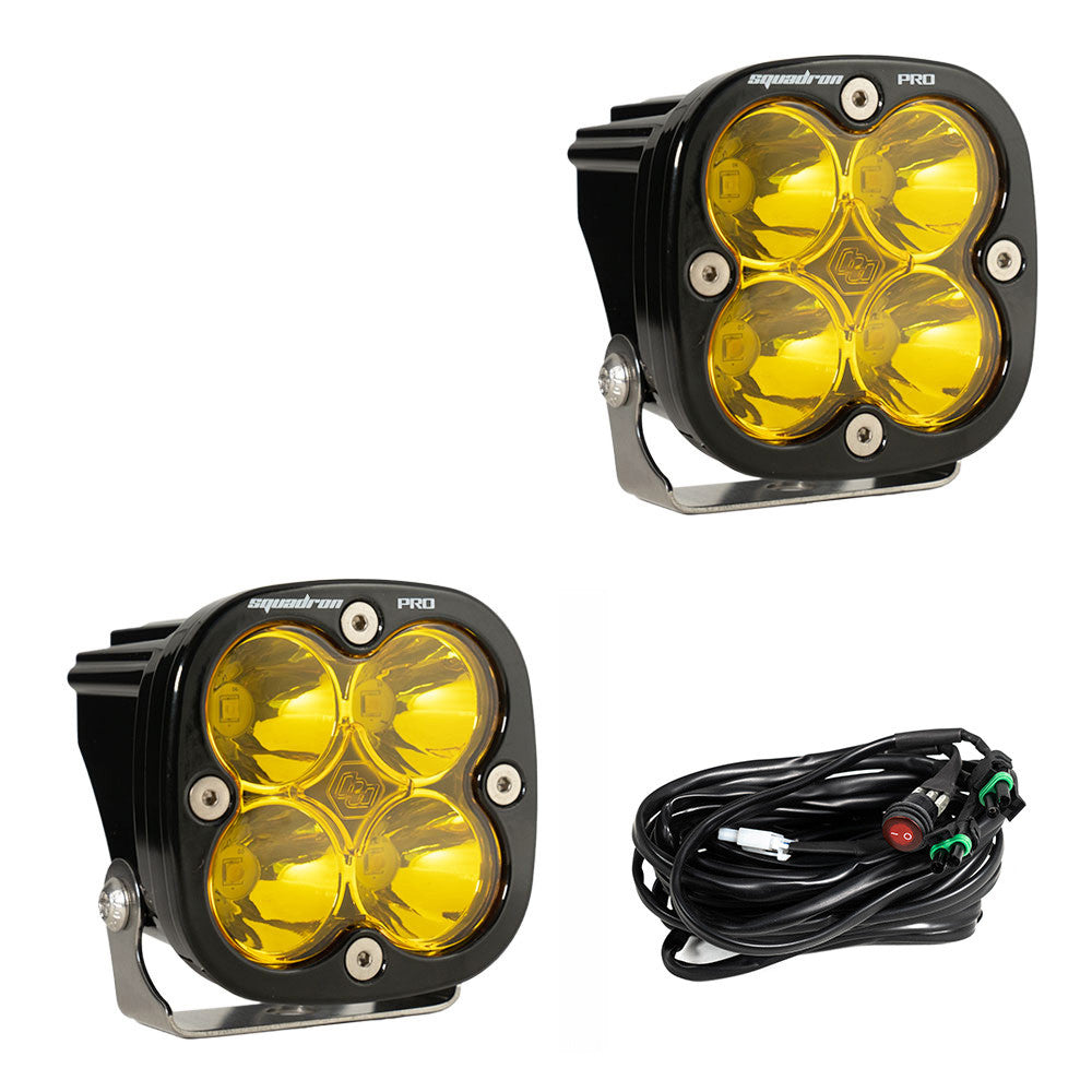 Baja Designs Squadron PRO Sport Black LED Auxiliary Light Pod PAIR- Universal