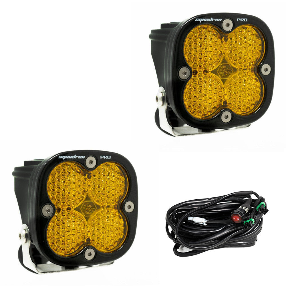 Baja Designs Squadron PRO Sport Black LED Auxiliary Light Pod PAIR- Universal