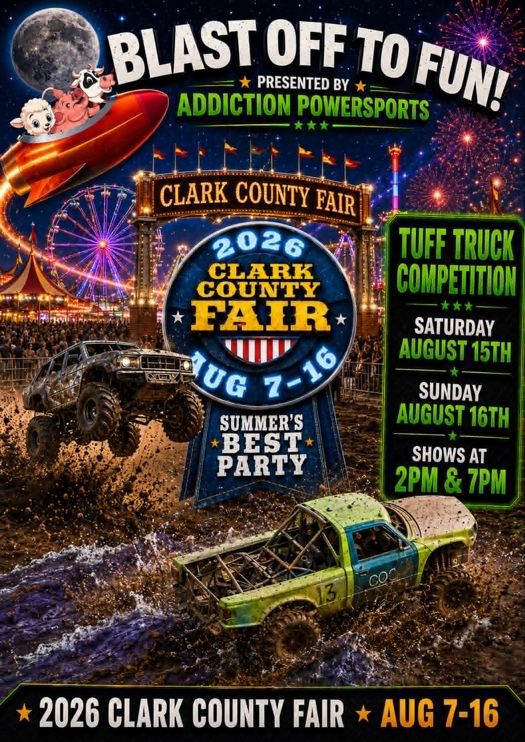 2026 Clark County Fair Tuff Truck Competition  Advance Entry Fee