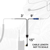 Rugged Radios RUGGED Wired XL Single Seat Car Harness with Pre-Wired 2-Pin Rugged Handheld Radio Connector