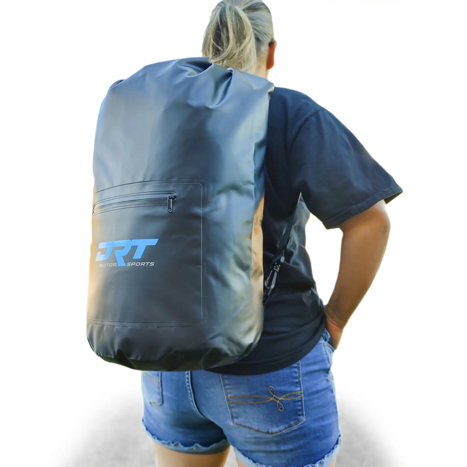 DRT Motorsports 30 Liter  Waterproof Dry Bag with Dual Strap and Zipper Pouch