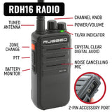 Rugged Radios IMSA Driver and Crew Chief Long Track Racing Kit with RDH16 Radios