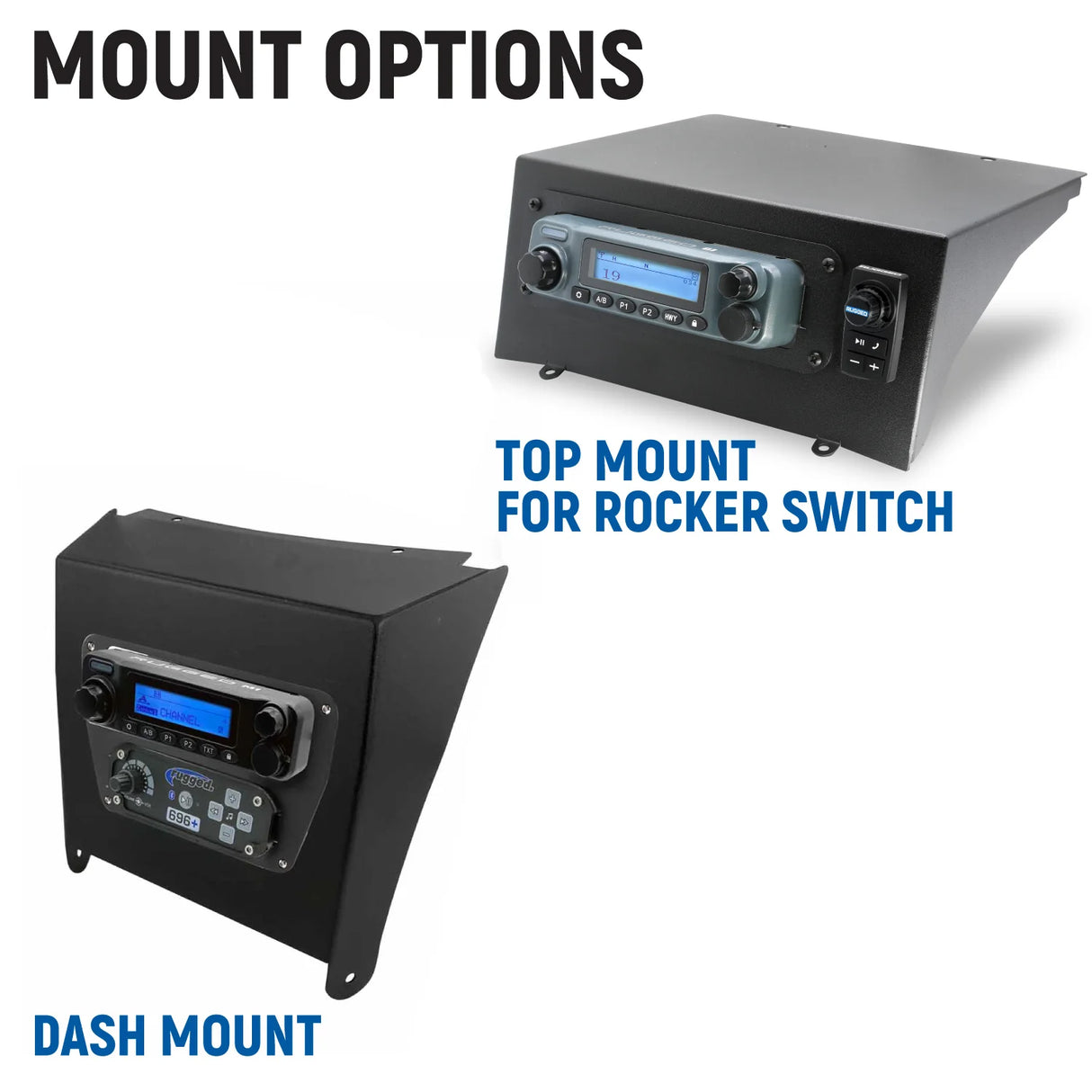 Rugged Radios Kawasaki Teryx KRX Complete Communication Kit with Bluetooth STX Stereo Intercom and M1 VHF Business Band  2-Way Radio with Dash Mount