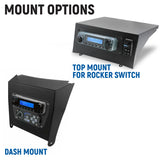 Rugged Radios Kawasaki Teryx KRX Complete Communication Kit with Bluetooth STX Stereo Intercom and M1 VHF Business Band  2-Way Radio with Dash Mount
