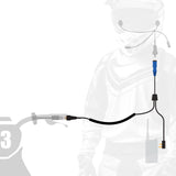 Rugged Radios RUGGED Wired MOTO MAX Motorcycle Harness with Pre-Wired 2-Pin Rugged Handheld Radio Connector