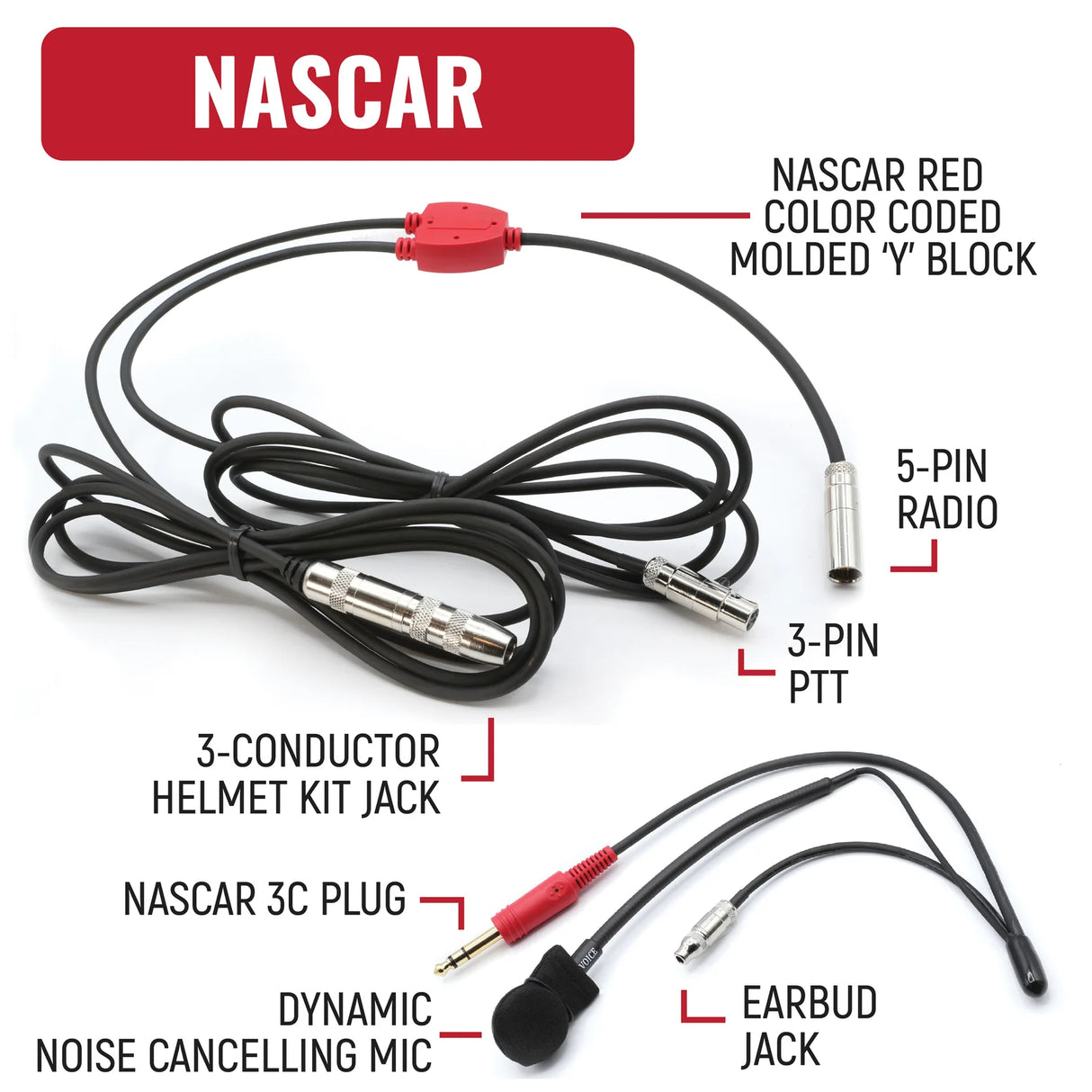 Rugged Radios NASCAR Driver and Crew Chief Racing Kit with R1 Radios