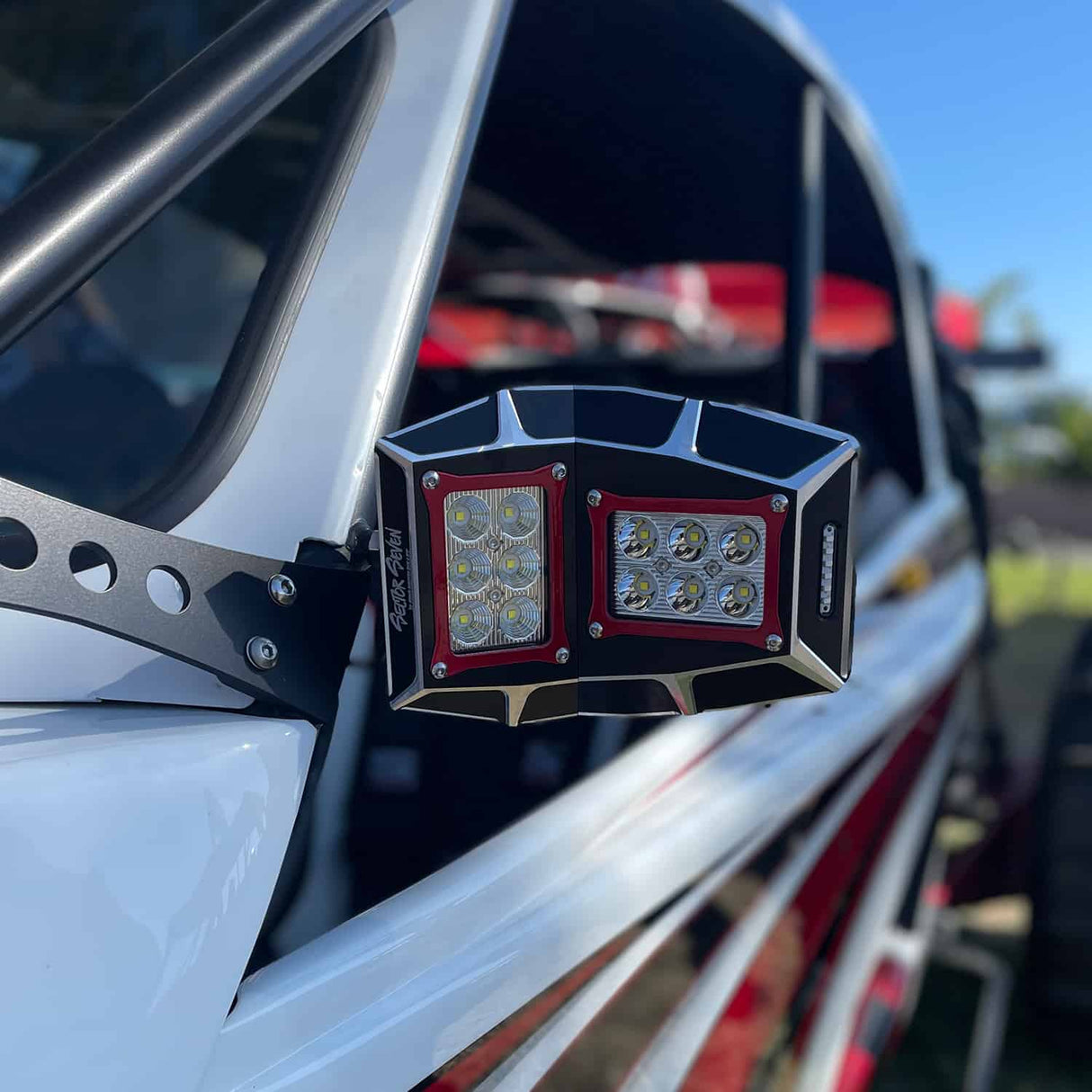 Sector Seven Sawtooth Black LED Lighted Mirrors (M10-1.25)