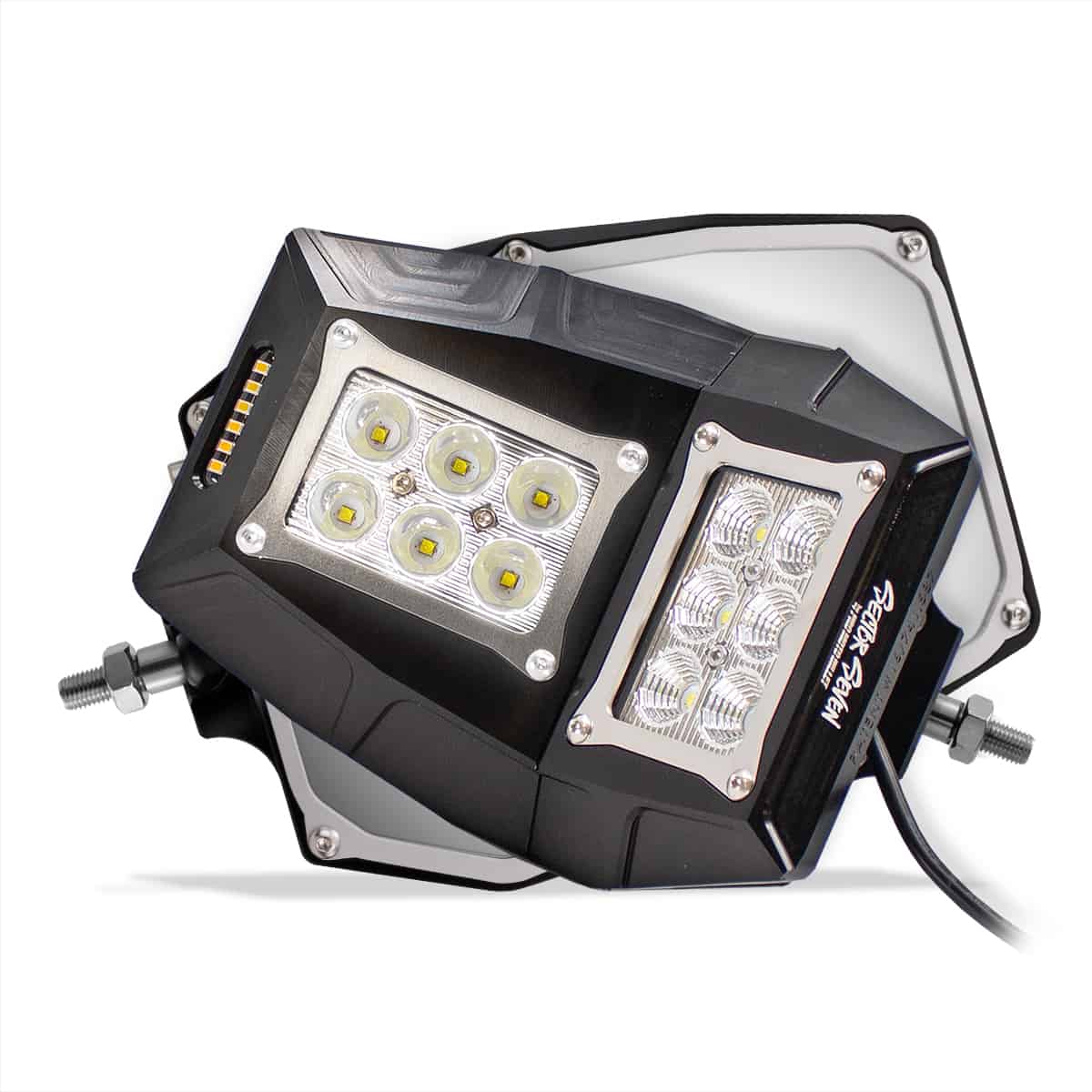 Sector Seven Sawtooth Black LED Lighted Mirrors (M10-1.25)
