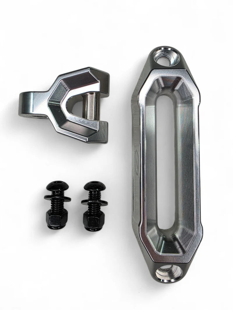 Elektric Offroad Winch Hawse Fairlead and Hook Combo Anodized Clear