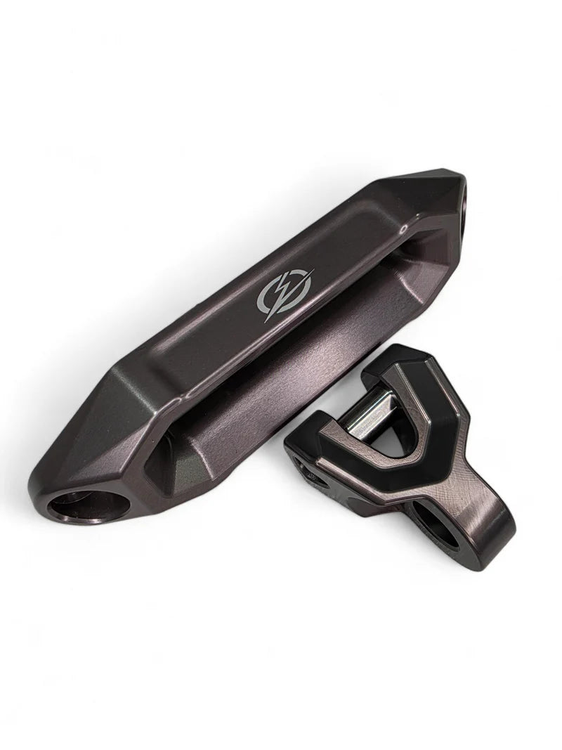 Elektric Offroad Winch Hawse Fairlead and Hook Combo Anodized Gun Metal