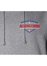 Addiction Powersports NW T-Shirt Grey with American Flag Inspired Logo