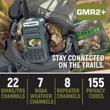 Rugged Radios Adventure Pack - Rugged GMR2 PLUS - GMRS and FRS Two Way Handheld Radios with Accessories- Safety Orange