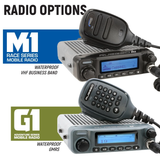 Rugged Radios Kawasaki Teryx KRX Complete Communication STX Sterep Kit with Bluetooth Intercom and 2-way M1 VHF Business Band Radio