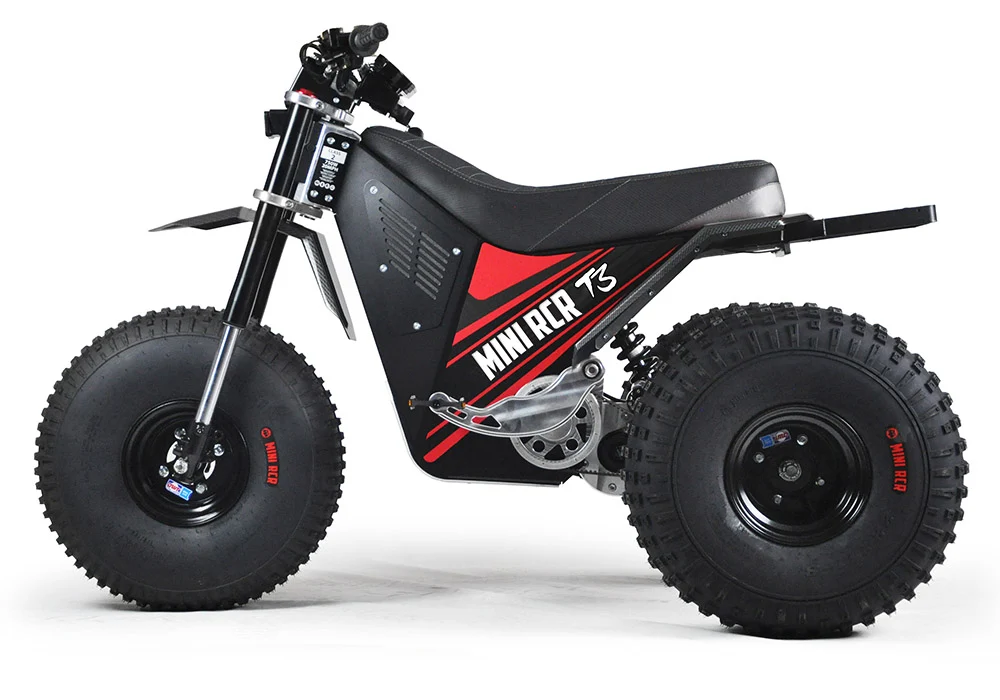 Mini RCR T3 Electric 3 Wheeler Bike Red with Black Fenders